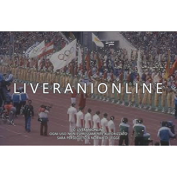DIAP-OLIMPIADI DI MOSCA NELL\'ANNO 1980 NELLA FOTO LA CERIMONIA DI INAUGURAZIONE DELLE OLIMPIADI DI MOSCA FOTO ENRICO LIVERANI-AG ALDO LIVERANI SAS