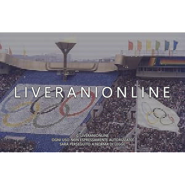 DIAP-OLIMPIADI DI MOSCA NELL\'ANNO 1980 NELLA FOTO LA CERIMONIA DI INAUGURAZIONE DELLE OLIMPIADI DI MOSCA FOTO ENRICO LIVERANI-AG ALDO LIVERANI SAS