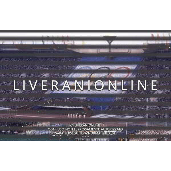 DIAP-OLIMPIADI DI MOSCA NELL\'ANNO 1980 NELLA FOTO LA CERIMONIA DI INAUGURAZIONE DELLE OLIMPIADI DI MOSCA FOTO ENRICO LIVERANI-AG ALDO LIVERANI SAS