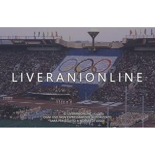DIAP-OLIMPIADI DI MOSCA NELL\'ANNO 1980 NELLA FOTO LA CERIMONIA DI INAUGURAZIONE DELLE OLIMPIADI DI MOSCA FOTO ENRICO LIVERANI-AG ALDO LIVERANI SAS
