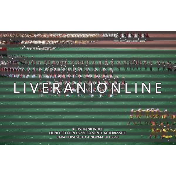 DIAP-OLIMPIADI DI MOSCA NELL\'ANNO 1980 NELLA FOTO LA CERIMONIA DI INAUGURAZIONE DELLE OLIMPIADI DI MOSCA FOTO ENRICO LIVERANI-AG ALDO LIVERANI SAS