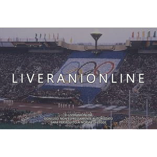 DIAP-OLIMPIADI DI MOSCA NELL\'ANNO 1980 NELLA FOTO LA CERIMONIA DI INAUGURAZIONE DELLE OLIMPIADI DI MOSCA FOTO ENRICO LIVERANI-AG ALDO LIVERANI SAS