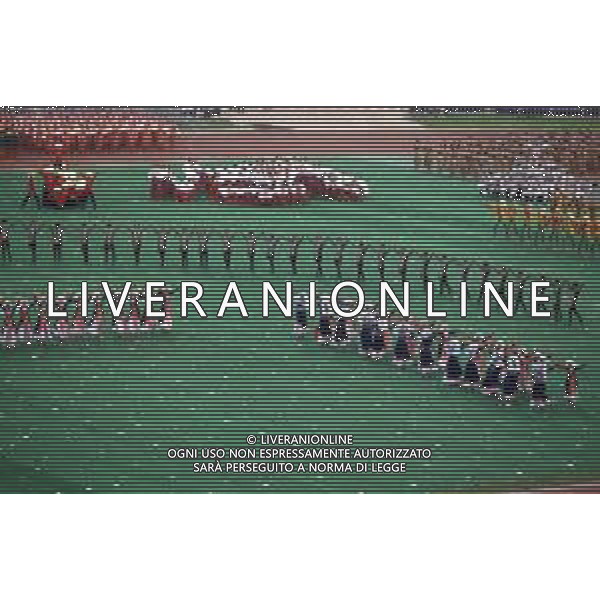 DIAP-OLIMPIADI DI MOSCA NELL\'ANNO 1980 NELLA FOTO LA CERIMONIA DI INAUGURAZIONE DELLE OLIMPIADI DI MOSCA FOTO ENRICO LIVERANI-AG ALDO LIVERANI SAS