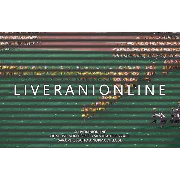 DIAP-OLIMPIADI DI MOSCA NELL\'ANNO 1980 NELLA FOTO LA CERIMONIA DI INAUGURAZIONE DELLE OLIMPIADI DI MOSCA FOTO ENRICO LIVERANI-AG ALDO LIVERANI SAS