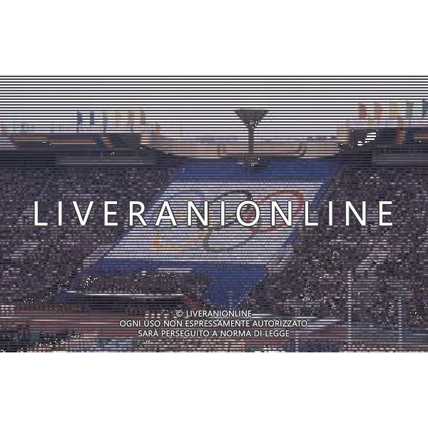 DIAP-OLIMPIADI DI MOSCA NELL\'ANNO 1980 NELLA FOTO LA CERIMONIA DI INAUGURAZIONE DELLE OLIMPIADI DI MOSCA FOTO ENRICO LIVERANI-AG ALDO LIVERANI SAS