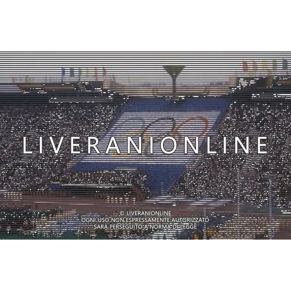 DIAP-OLIMPIADI DI MOSCA NELL\'ANNO 1980 NELLA FOTO LA CERIMONIA DI INAUGURAZIONE DELLE OLIMPIADI DI MOSCA FOTO ENRICO LIVERANI-AG ALDO LIVERANI SAS