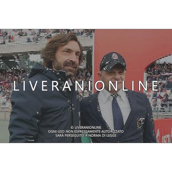 TVEM coach Andrea Pirlo of Sampdoria and coach Giuseppe Iachini of SSC Baria during the Italian Serie B match between SSC Bari vs Sampdoria on March 16, 2024 at the San Nicola stadium in Bari, Italy. Photo by Emmanuele Mastrodonato/agenzia Aldo Liverani sas / AGENZIA ALDO LIVERANI SAS