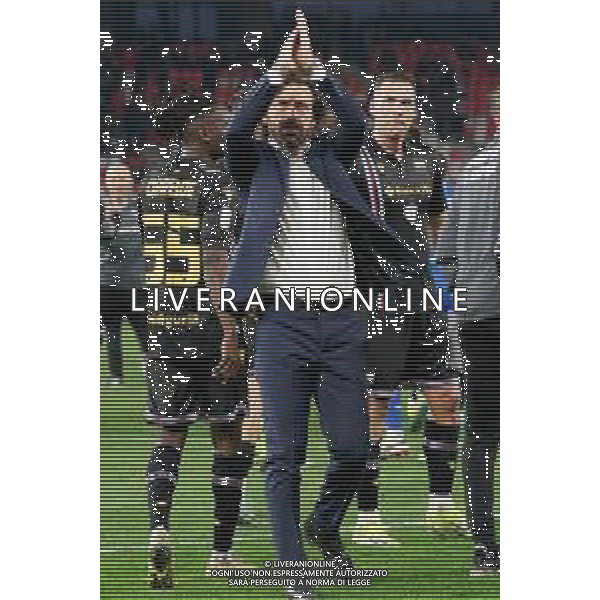 TVEM coach Andrea Pirlo of Sampdoria celebrates the victory during the Italian Serie B match between SSC Bari vs Sampdoria on March 16, 2024 at the San Nicola stadium in Bari, Italy. Photo by Emmanuele Mastrodonato/agenzia Aldo Liverani sas / AGENZIA ALDO LIVERANI SAS