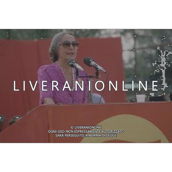 DIAP-RETROSPETTIVA NILDE IOTTI POLITICA NELLA FOTO NILDE IOTTI A MILANO ALLA FESTA DELL\'UNITA\' NELL\'ANNO 1982 FOTO ENRICO LIVERANI-AG ALDO LIVERANI SAS 