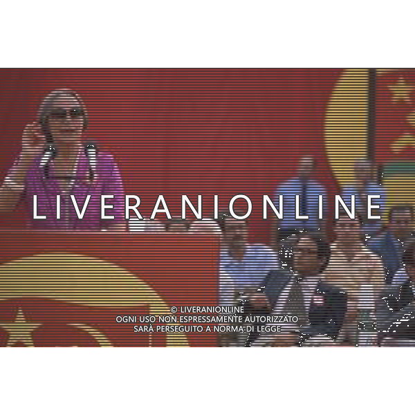 DIAP-RETROSPETTIVA NILDE IOTTI POLITICA NELLA FOTO NILDE IOTTI A MILANO ALLA FESTA DELL\'UNITA\' NELL\'ANNO 1982 FOTO ENRICO LIVERANI-AG ALDO LIVERANI SAS 