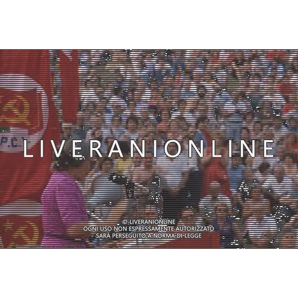 DIAP-RETROSPETTIVA NILDE IOTTI POLITICA NELLA FOTO NILDE IOTTI A MILANO ALLA FESTA DELL\'UNITA\' NELL\'ANNO 1982 FOTO ENRICO LIVERANI-AG ALDO LIVERANI SAS 