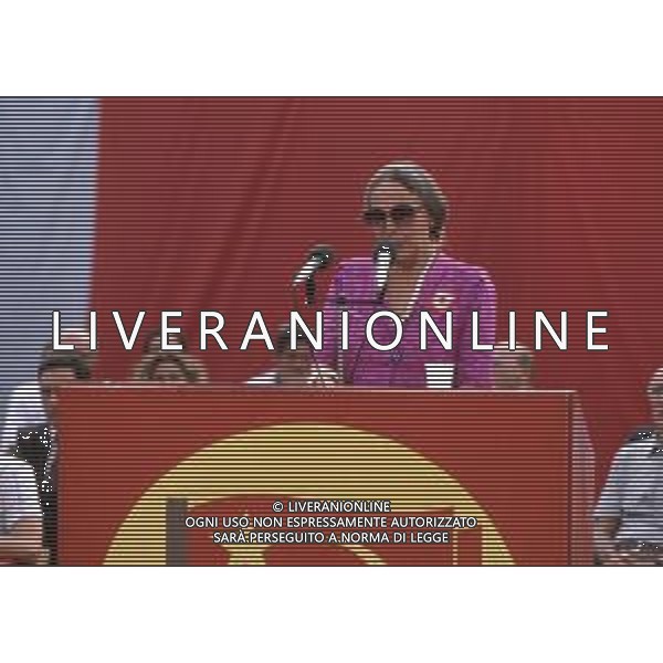 DIAP-RETROSPETTIVA NILDE IOTTI POLITICA NELLA FOTO NILDE IOTTI A MILANO ALLA FESTA DELL\'UNITA\' NELL\'ANNO 1982 FOTO ENRICO LIVERANI-AG ALDO LIVERANI SAS 