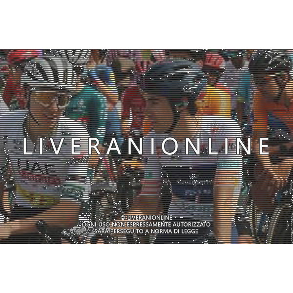 22-03-2024 Vuelta A Catalunya; Tappa 05 Altafulla - Viladecans; 2024, Uae Team Emirates; 2024, Groupama - Fdj; Pogacar, Tadej; Martinez, Lenny; Altafulla; ©SIROTTI / AGENZIA ALDO LIVERANI SAS