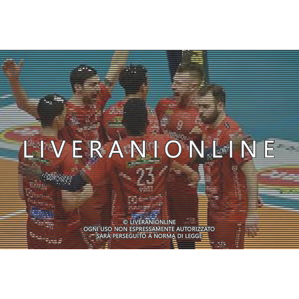 TVRG Monza vs Civitanova nella foto esultanza Civitanova dopo un punto Monza 24-03-2024 OpiquadArena Mint Vero Volley Monza vs Cucine Lube Civitanova SuperLega Credem Banca - gara 4 quarti di finale playoff scudetto foto Roberto Garavaglia/Agenzia Aldo Liverani sas/ AGENZIA ALDO LIVERANI SAS