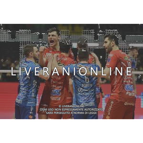 TVRG Monza vs Civitanova nella foto esultanza finale Civitanova Monza 24-03-2024 OpiquadArena Mint Vero Volley Monza vs Cucine Lube Civitanova SuperLega Credem Banca - gara 4 quarti di finale playoff scudetto foto Roberto Garavaglia/Agenzia Aldo Liverani sas/ AGENZIA ALDO LIVERANI SAS