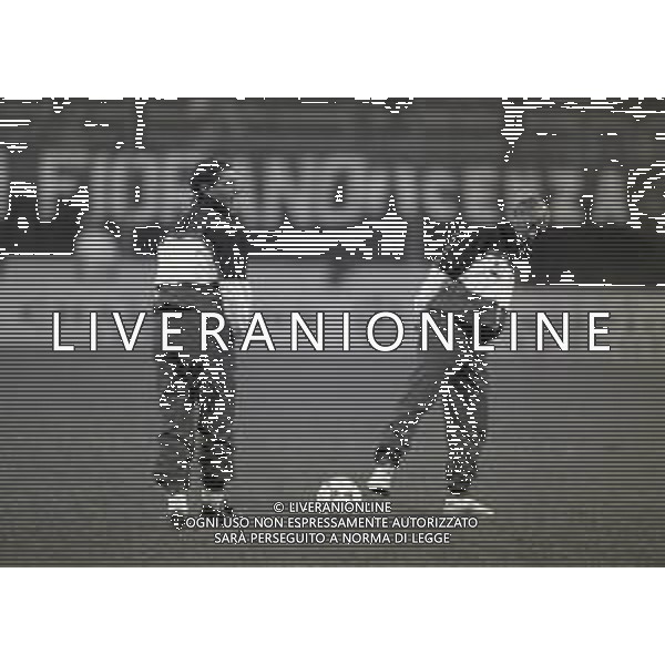 NEG-28-09-1994 MILANO CHAMPIONS LEAGUE MILAN SALISBURGO 3-0 NELLA FOTO DANIELE MASSARO E VINCENZO PINCOLINI AG ALDO LIVERANI SAS