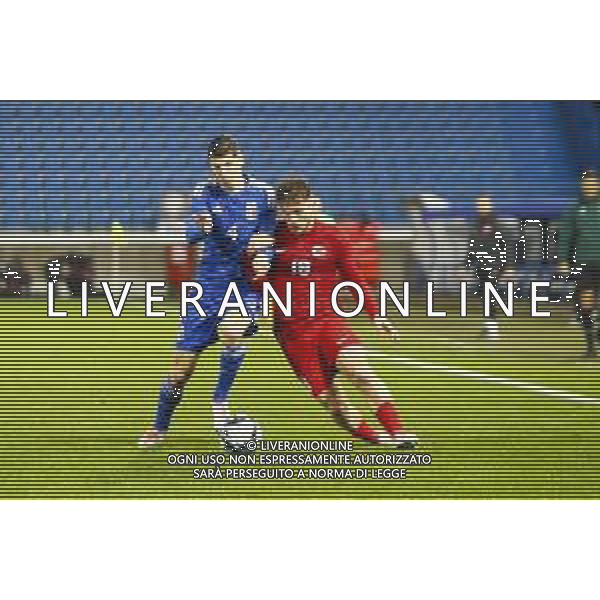 Semih Kılıçsoy of Turkey battle for the ball with Matteo Prati of Italy during Italy U21 vs Turkey U21, 7° match of European Qualifiers 2025 group A, game at Paolo Mazza stadium in Ferrara (FE), Italy, on March 26, 2024. (Photo by Davide Casentini)/AGENZIA ALDO LIVERANI SAS -ITALIA Under 21-TURCHIA Qualificazioni Europei U21- Ferrara 26.03.2023