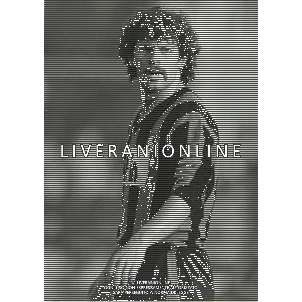 ST-RETROSPETTIVA GIORGIO MAGNOCAVALLO CALCIATORE NELLA FOTO GIORGIO MAGNOCAVALLO CON LA MAGLIA ATALANTA CALCIO AG ALDO LIVERANI SAS