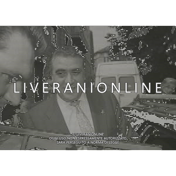 NEG-RETROSPETTIVA LORENZO SAINZ PRESIDENTE REAL MADRD CALCIO NELLA FOTO LORENZO SAINZ INCONTRA A MILANO FABIO CAPELLO NELL\'ANNO 1996 AG ALDO LIVERANI SAS