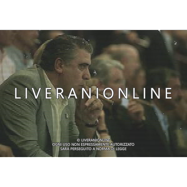 NEG-RETROSPETTIVA LORENZO SAINZ PRESIDENTE REAL MADRD CALCIO NELLA FOTO LORENZO SAINZ ALLO STADIO SAN SIRO DI MILANO NELL\'ANNO 1999-200 AG ALDO LIVERANI SAS
