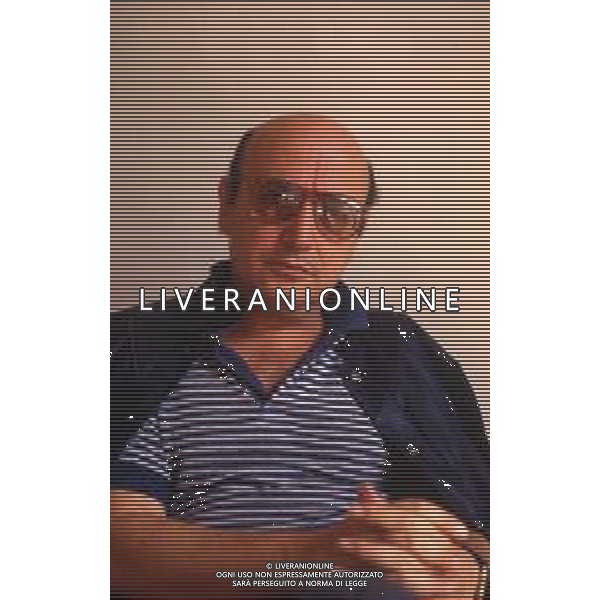 DIAP- RETROSPETTIVA THEO ANGELOPOULOS REGISTA -SCENEGGIATORE E PRODUTTORE CINEMATOGRAFICO  NELLA FOTO THEO ANGELOPOULOS A VENEZIA  NELL\'ANNO 1985 AG ALDO LIVERANI SAS
