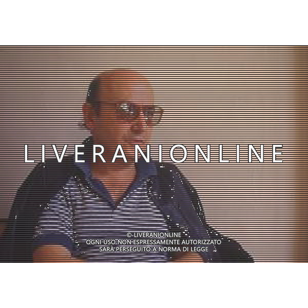 DIAP- RETROSPETTIVA THEO ANGELOPOULOS REGISTA -SCENEGGIATORE E PRODUTTORE CINEMATOGRAFICO  NELLA FOTO THEO ANGELOPOULOS A VENEZIA  NELL\'ANNO 1985 AG ALDO LIVERANI SAS