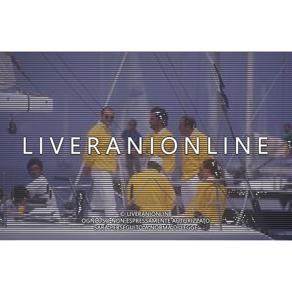DIAP-RETROSPETTIVA GIANNI VARASI FINANZIERE NELLA FOTO GIANNI VARASI NELL\'ANNO 1988 A PORTOFINO AG ALDO LIVERANI SAS 