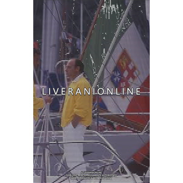 DIAP-RETROSPETTIVA GIANNI VARASI FINANZIERE NELLA FOTO GIANNI VARASI NELL\'ANNO 1988 A PORTOFINO AG ALDO LIVERANI SAS 