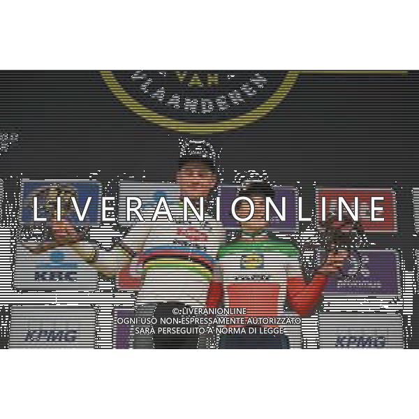 31-03-2024 Tour Des Flandres; 2024, Alpecin - Deceuninck; 2024, Lidl - Trek Women; Van Der Poel, Mathieu; Longo Borghini, Elisa; Oudenaarde; ©SIROTTI / AGENZIA ALDO LIVERANI SAS