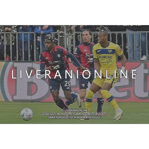 1-4-2024. Cagliari calcio-U.S. Hellas Verona F.C. 30° giornata campionato calcio italiano Serie A 2023/2024, stadio Unipol Domus Cagliari. Foto Salvatore Moi/Agenzia Aldo Liverani s.as. Nella foto: Antoine Makoumbou Cagliari, Tijjani Noslin Hellas Verona ©MOI SALVATORE / AGENZIA ALDO LIVERANI SAS