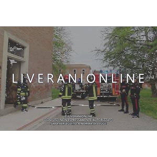IMOLA 01 04 2024 OSSERVANZA INCENDIO DI UN LAMPIONE NEL PADIGLIONE 5 DELL\'OSSERVANZA PROVOCATO DAI RAGAZZI CHE ALL\'ARRIVO DEI CARABINIERI SONO SCAPPATI FOTO GIANNI SANNA-AG ALDO LIVERANI SAS