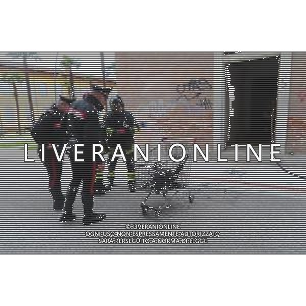 IMOLA 01 04 2024 OSSERVANZA INCENDIO DI UN LAMPIONE NEL PADIGLIONE 5 DELL\'OSSERVANZA PROVOCATO DAI RAGAZZI CHE ALL\'ARRIVO DEI CARABINIERI SONO SCAPPATI FOTO GIANNI SANNA-AG ALDO LIVERANI SAS