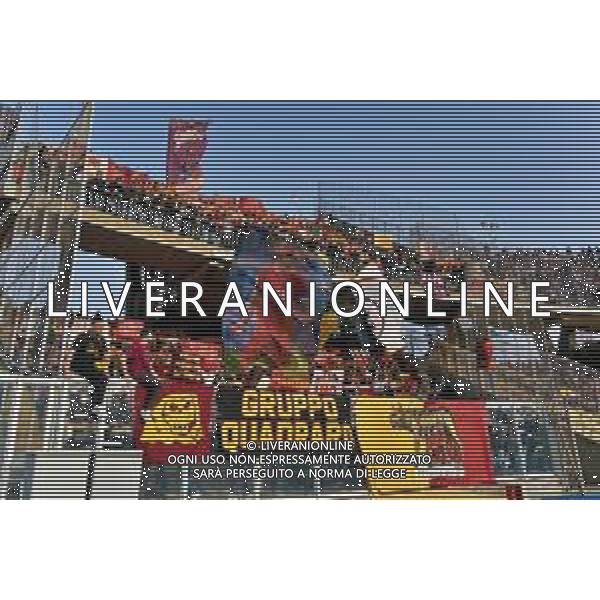 TVEM Supporters of AS Roma during the Italian soccer Serie A match US Lecce vs AS Roma on April 1, 2024 at Via del Mare Stadium in Lecce, Italy. Photo Emmanuele Mastrodonato/agenzia Liverani