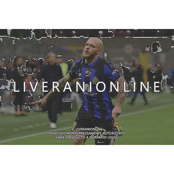 Inter vs Empoli nella foto Federico Dimarco (Inter) esulta dopo il gol dell\'1 a 0 Milano 01-04-2024 Stadio Giuseppe Meazza - San Siro Campionato Serie A TIM - 30a giornata foto Roberto Garavaglia/Agenzia Aldo Liverani sas / AGENZIA ALDO LIVERANI SAS