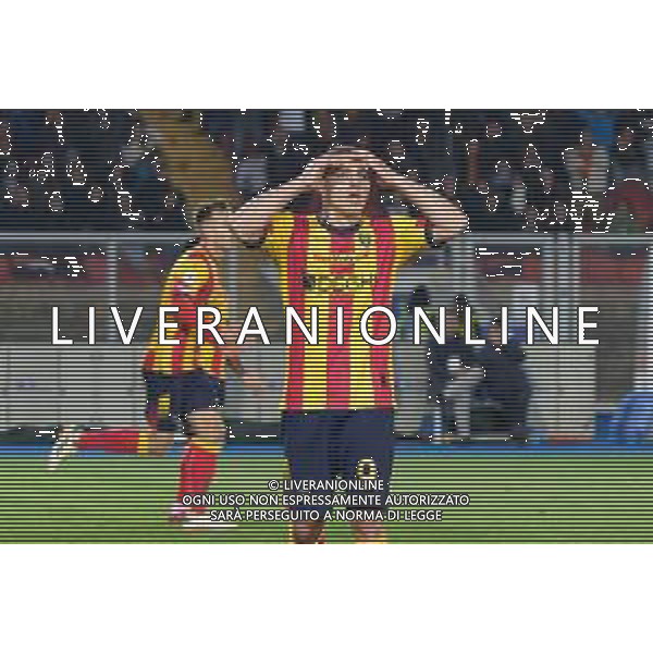 TVEM Nikola Krstovic of US Lecce during the Italian soccer Serie A match US Lecce vs AS Roma on April 1, 2024 at Via del Mare Stadium in Lecce, Italy. Photo Emmanuele Mastrodonato/agenzia Liverani