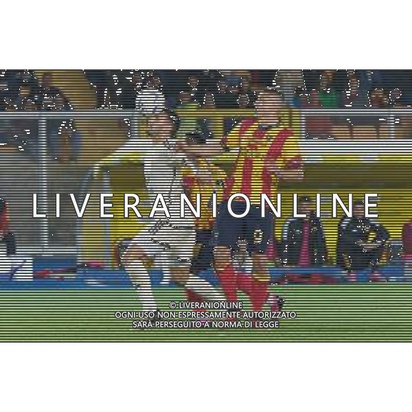 TVEM Leandro Paredes of AS Roma in action against Nikola Krstovic of US Lecce during the Italian soccer Serie A match US Lecce vs AS Roma on April 1, 2024 at Via del Mare Stadium in Lecce, Italy. Photo Emmanuele Mastrodonato/agenzia Liverani