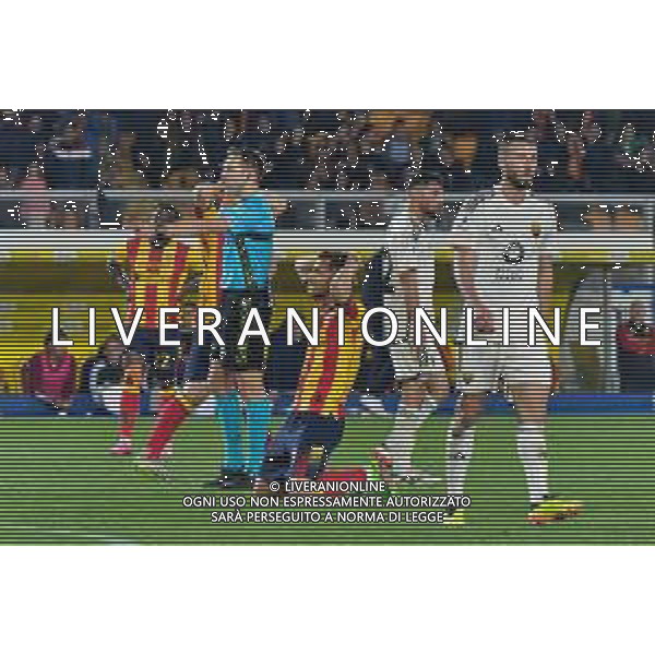 TVEM Remi Oudin of US Lecce during the Italian soccer Serie A match US Lecce vs AS Roma on April 1, 2024 at Via del Mare Stadium in Lecce, Italy. Photo Emmanuele Mastrodonato/agenzia Liverani