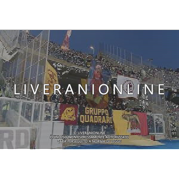 TVEM Supporters of AS Roma during the Italian soccer Serie A match US Lecce vs AS Roma on April 1, 2024 at Via del Mare Stadium in Lecce, Italy. Photo Emmanuele Mastrodonato/agenzia Liverani/ AGENZIA ALDO LIVERANI SAS