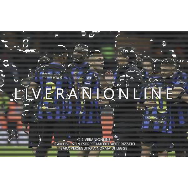 Denzel dumfries, lautaro martinez e simone inzaghi -INTER vs EMPOLI Campionato Calcio Serie A TIM 01-04-2024 ©PAOLO GIAMPIETRI / AGENZIA ALDO LIVERANI SAS