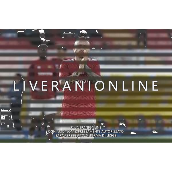 TVEM José Ángel Esmorís Tasende Angelino of AS Roma greet the fans during the Italian soccer Serie A match US Lecce vs AS Roma on April 1, 2024 at Via del Mare Stadium in Lecce, Italy. Photo Emmanuele Mastrodonato/agenzia Liverani / AGENZIA ALDO LIVERANI SAS