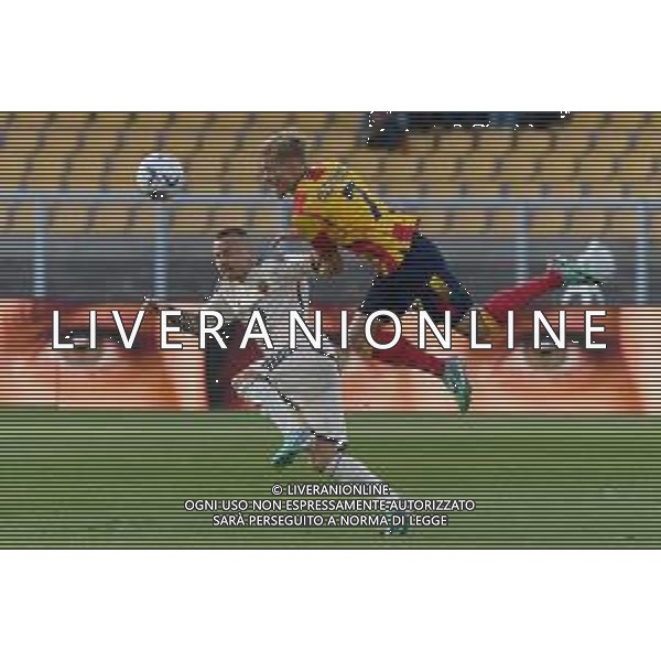 TVEM José Ángel Esmorís Tasende Angelino of AS Roma in action against Pontus Almqvist of US Lecce during the Italian soccer Serie A match US Lecce vs AS Roma on April 1, 2024 at Via del Mare Stadium in Lecce, Italy. Photo Emmanuele Mastrodonato/agenzia Liverani / AGENZIA ALDO LIVERANI SAS