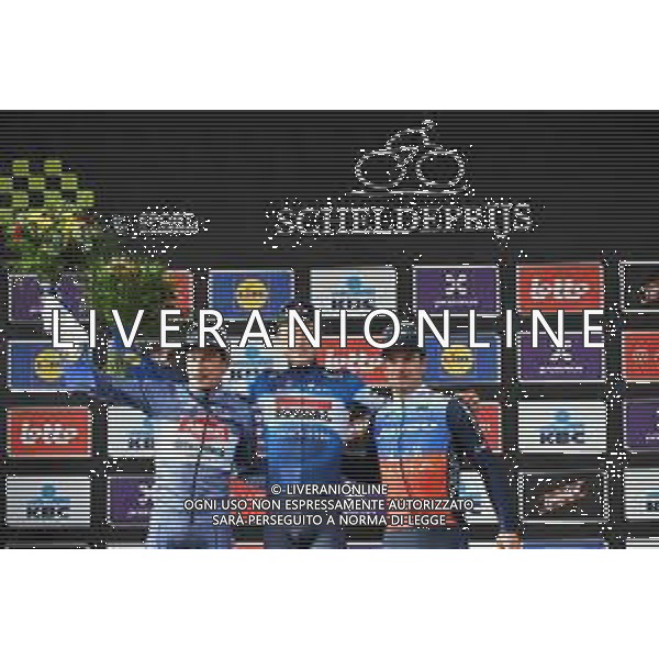 03-04-2024 Scheldeprijs; 2024, Soudal - Quick Step; 2024, Alpecin - Deceuninck; 2024, Jayco Alula; Merlier, Tim; Philipsen, Jasper; Groenewegen, Dylan; Schoten; ©SIROTTI / AGENZIA ALDO LIVERANI SAS