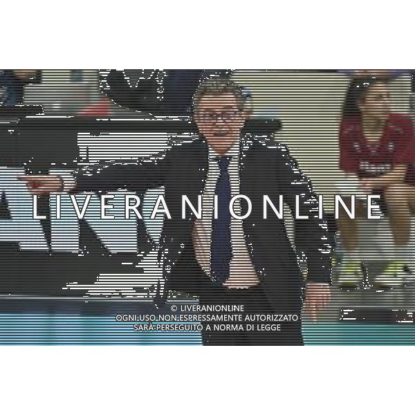TVRG Milano vs Perugia nella foto Angelo Lorenzetti allenatore Volley Perugia Milano 03-04-2024 Allianz Cloud Palalido Allianz Powervolley Milano vs Sir Susa Vim Volley Perugia SuperLega Credem Banca - gara 2 semifinali playoff scudetto foto Roberto Garavaglia/Agenzia Aldo Liverani sas
