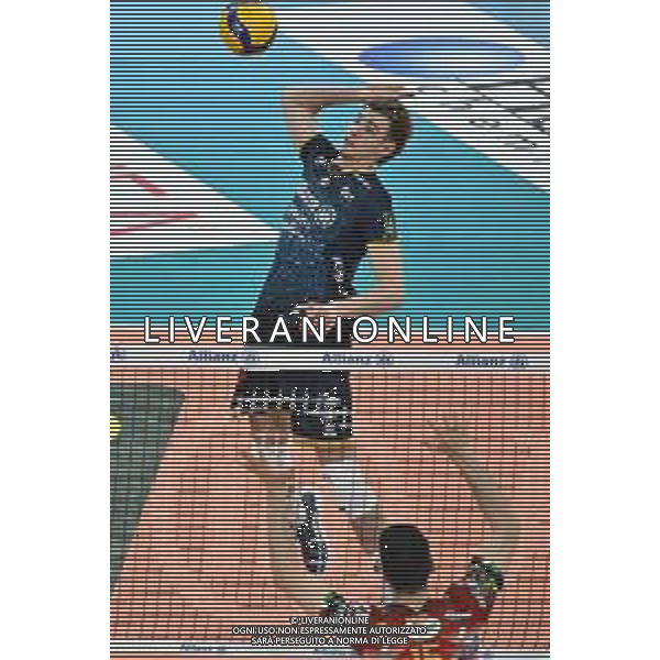 TVRG Milano vs Perugia nella foto Agustin Loser (Powervolley Milano) Milano 03-04-2024 Allianz Cloud Palalido Allianz Powervolley Milano vs Sir Susa Vim Volley Perugia SuperLega Credem Banca - gara 2 semifinali playoff scudetto foto Roberto Garavaglia/Agenzia Aldo Liverani sas/ AGENZIA ALDO LIVERANI SAS