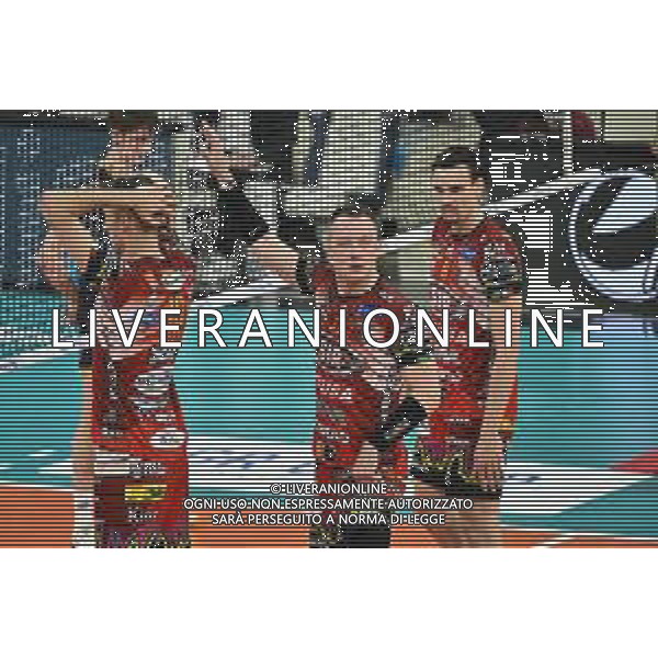 TVRG Milano vs Perugia nella foto Oleh Jurijovyc Plotnytskyj (Volley Perugia) e sulla DX Simone Giannelli (Volley Perugia) Milano 03-04-2024 Allianz Cloud Palalido Allianz Powervolley Milano vs Sir Susa Vim Volley Perugia SuperLega Credem Banca - gara 2 semifinali playoff scudetto foto Roberto Garavaglia/Agenzia Aldo Liverani sas/ AGENZIA ALDO LIVERANI SAS
