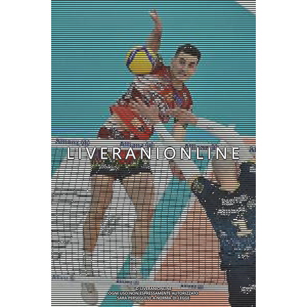 TVRG Milano vs Perugia nella foto Wassim Ben Tara (Volley Perugia) Milano 03-04-2024 Allianz Cloud Palalido Allianz Powervolley Milano vs Sir Susa Vim Volley Perugia SuperLega Credem Banca - gara 2 semifinali playoff scudetto foto Roberto Garavaglia/Agenzia Aldo Liverani sas/ AGENZIA ALDO LIVERANI SAS