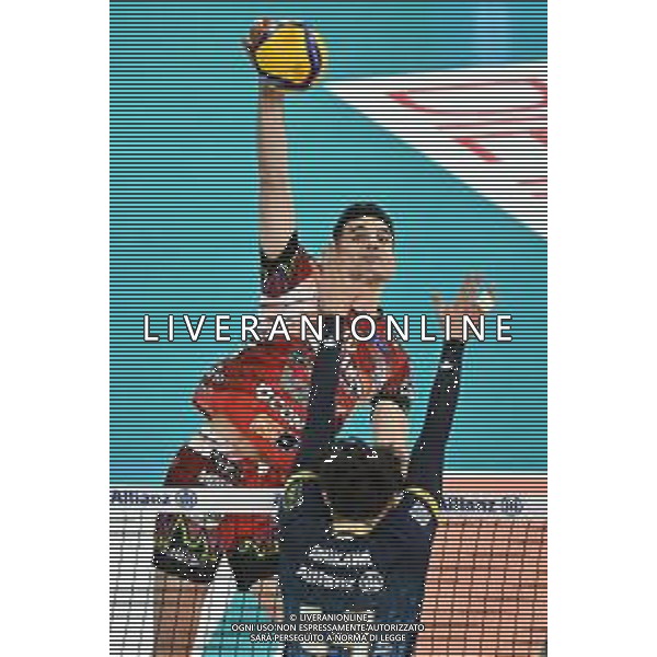 TVRG Milano vs Perugia nella foto Wassim Ben Tara (Volley Perugia) Milano 03-04-2024 Allianz Cloud Palalido Allianz Powervolley Milano vs Sir Susa Vim Volley Perugia SuperLega Credem Banca - gara 2 semifinali playoff scudetto foto Roberto Garavaglia/Agenzia Aldo Liverani sas/ AGENZIA ALDO LIVERANI SAS