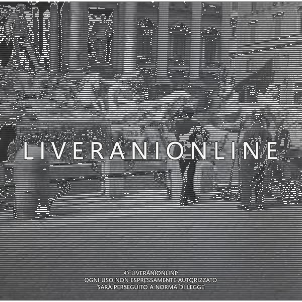 NEG-1950-1955 ROMA FONTANA DI TREVI NELLA FOTO PULIZIA DELLA FONTANA DI TREVI AG ALDO LIVERANI SAS 