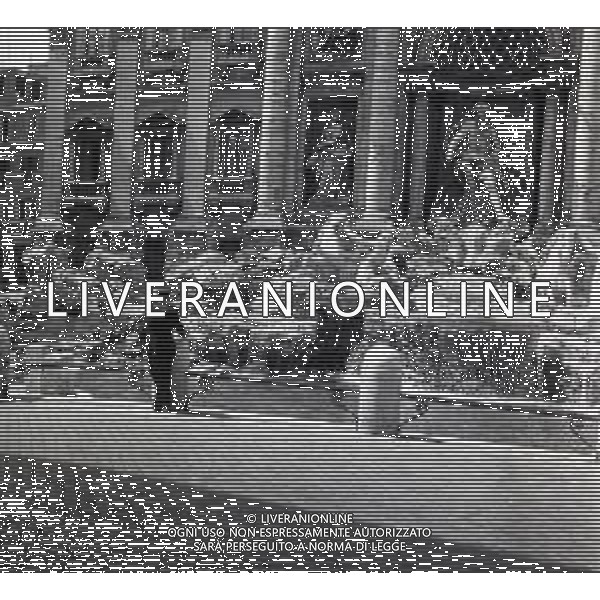 NEG-1950-1955 ROMA FONTANA DI TREVI NELLA FOTO PULIZIA DELLA FONTANA DI TREVI AG ALDO LIVERANI SAS 