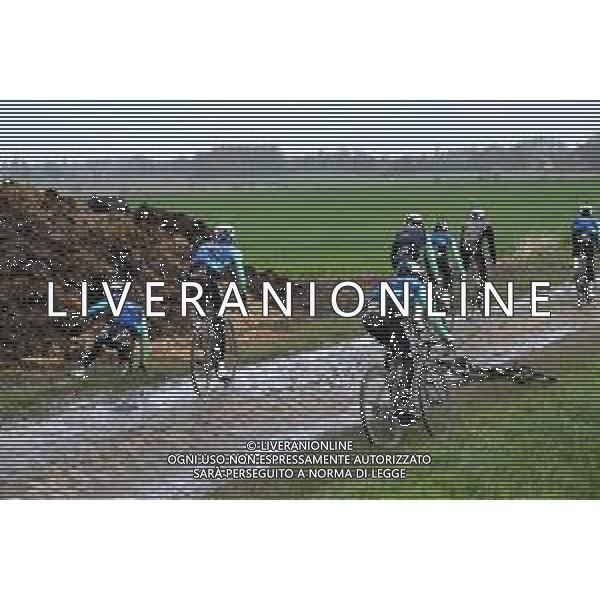 04-04-2024 Allenamento Paris - Roubaix 2024; 2024, Decathlon - Ag2r La Mondiale; Orchies; ©SIROTTI / AGENZIA ALDO LIVERANI SAS